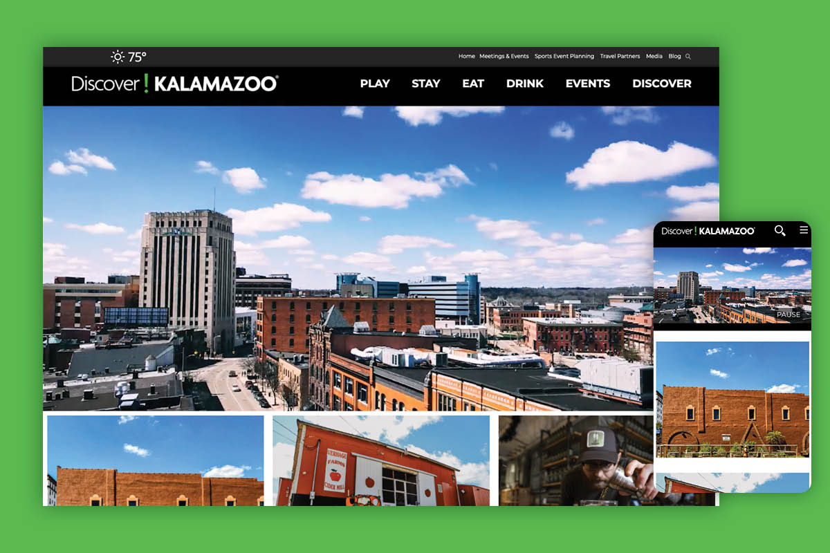 Kalamazoo Website Screenshot