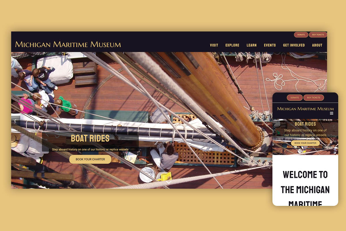 Michigan Maritime Museum Website Screenshot